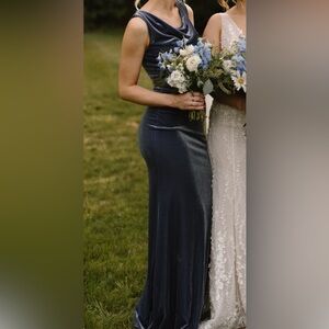 Revelry Velvet Indie Blue Faith Dress Size 0